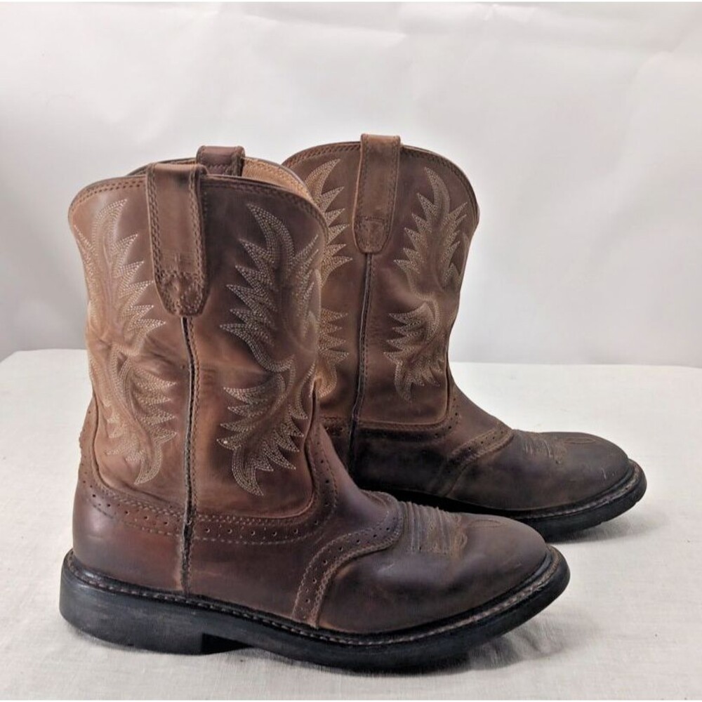 Ariat Work Boots Men's Size:10.5 EE Brown Leather Cowboy
